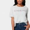 ONE STEP UP BOL Bebe Logo Nailhead Boxy T Shirt