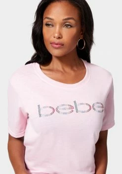 ONE STEP UP BOL Bebe Logo Nailhead Boxy T Shirt