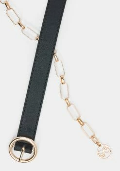 ASTOR Vegan Leather And Gold Metal Belt Bridal