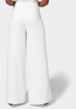 TC Linen Blend Button Detail Wide Leg Pant Bridal 9 TC Linen Blend Button Detail Wide Leg Pant Bridal