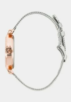 ACCUTIME Two Tone Watch & Bracelet Set