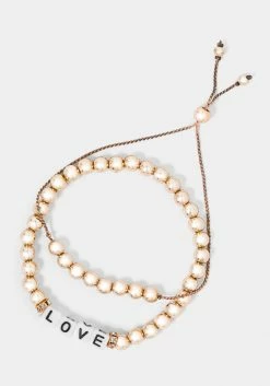 ACCUTIME Rose Gold Watch & Bracelet Set Bridal