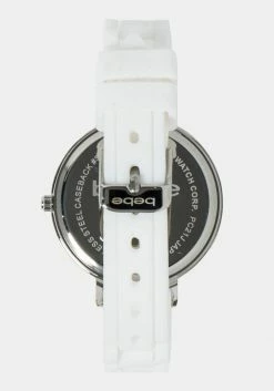 ACCUTIME Bridal White Crystal Bezel Roman Numeral Watch