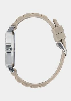 ACCUTIME Taupe Crystal Bezel Roman Numeral Watch Bridal