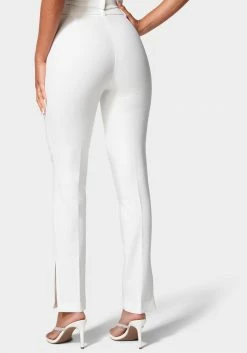 TC Side Slit Slim Leg Woven Pant New