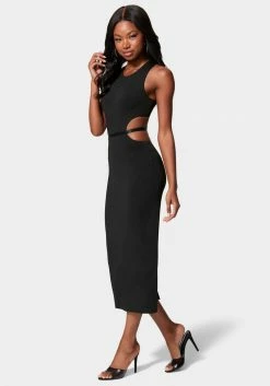JUMP Slinky Side Cut-Out Midi Dress Night Out