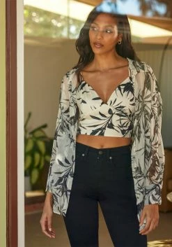 Satin Bustier Top With Matching Chiffon Blouse