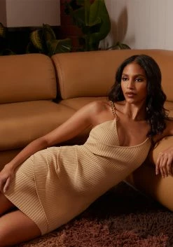 JUMP Chain Strap Faux Wrap Dress Bridal