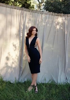 JUMP Bandage Dresses Plunge Neck Bandage Dress