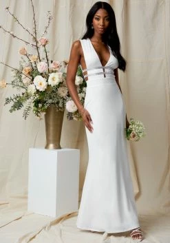 JUMP Bridal Illusion Cutout Sparkle Gown