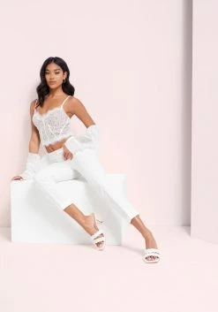 TC Natural Waist Slim Leg Cuffed Pant Bridal