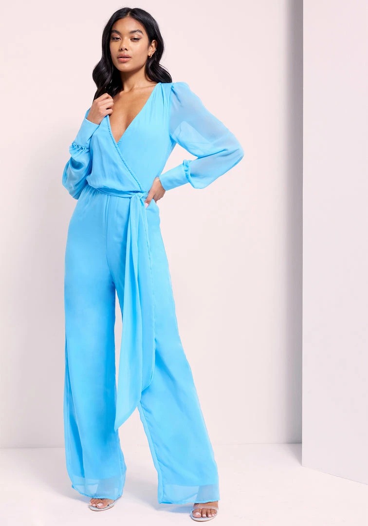 Surplice Wrap Jumpsuit Bridal 2 Surplice Wrap Jumpsuit Bridal