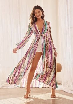 JUMP Print Shop Deep V Printed Maxi Dress