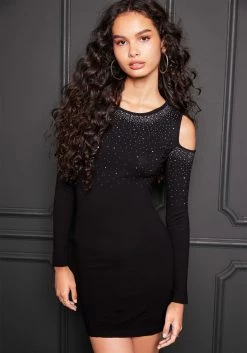 JUMP Best Sellers Shoulder Cut Out Sweater Dress