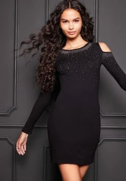 JUMP Shoulder Cut Out Sweater Dress